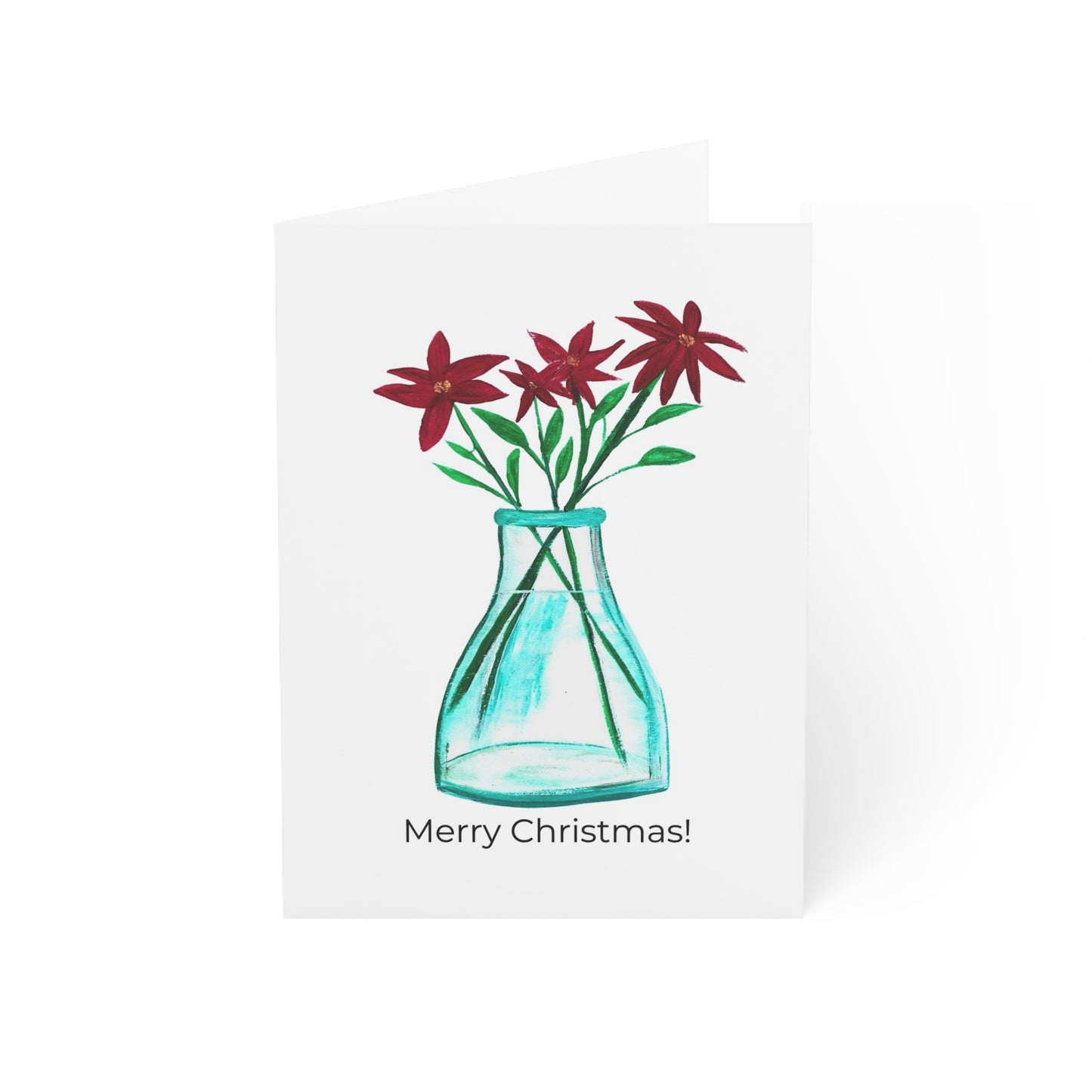Charming Christmas Greeting Cards | Floral Design | Ideal for Holiday Wishes, Invitations, and Seasonal Greetings