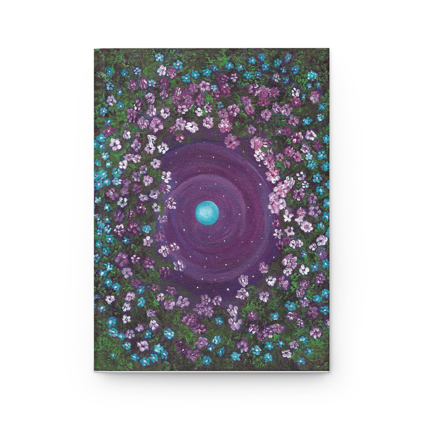One World Garden Earth Journal Hardcover Notebook | Cosmic Botanical Illustration