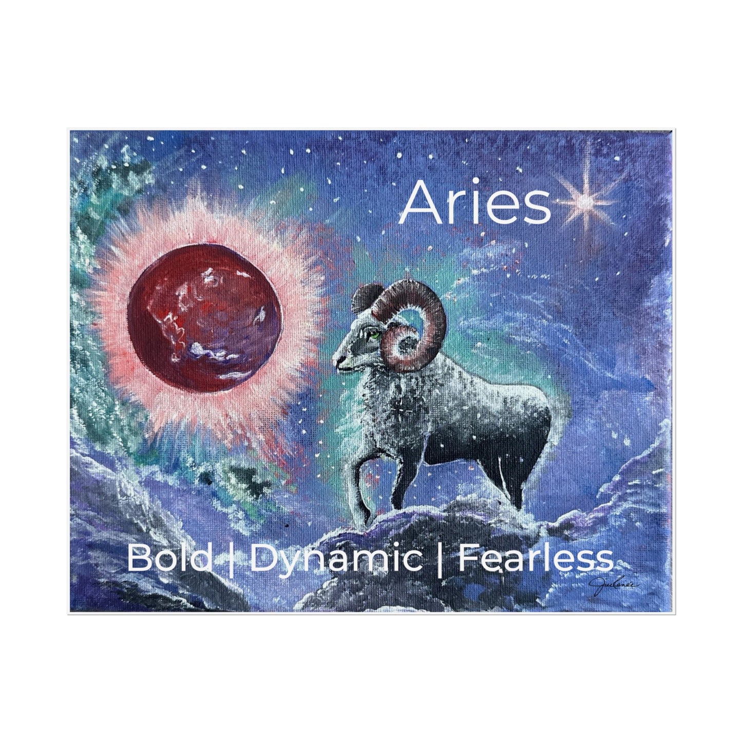 Aries Ram Zodiac Poster | Rolled Poster, Constellation Art