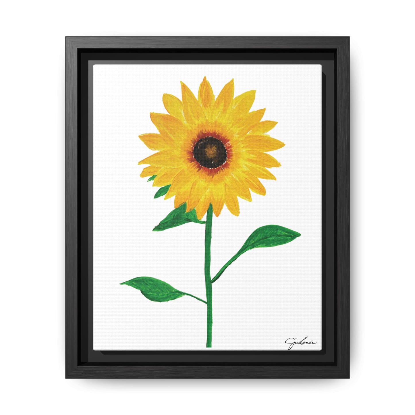 Framed Canvas Print ,  Sunflower! - Wall Art, Home Decor, Matte Canvas, Framed, Multi-color