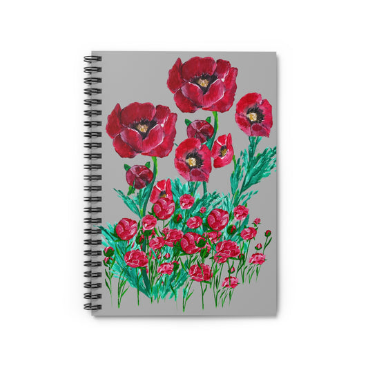 Floral Spiral Notebook - Ruled Lines | Aesthetic Journal for Note-taking, Doodling, Gifts, Study Organizer, Floral Art