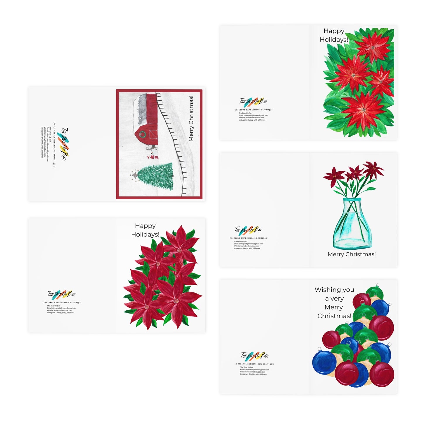 Christmas Greeting Cards (5-Pack)