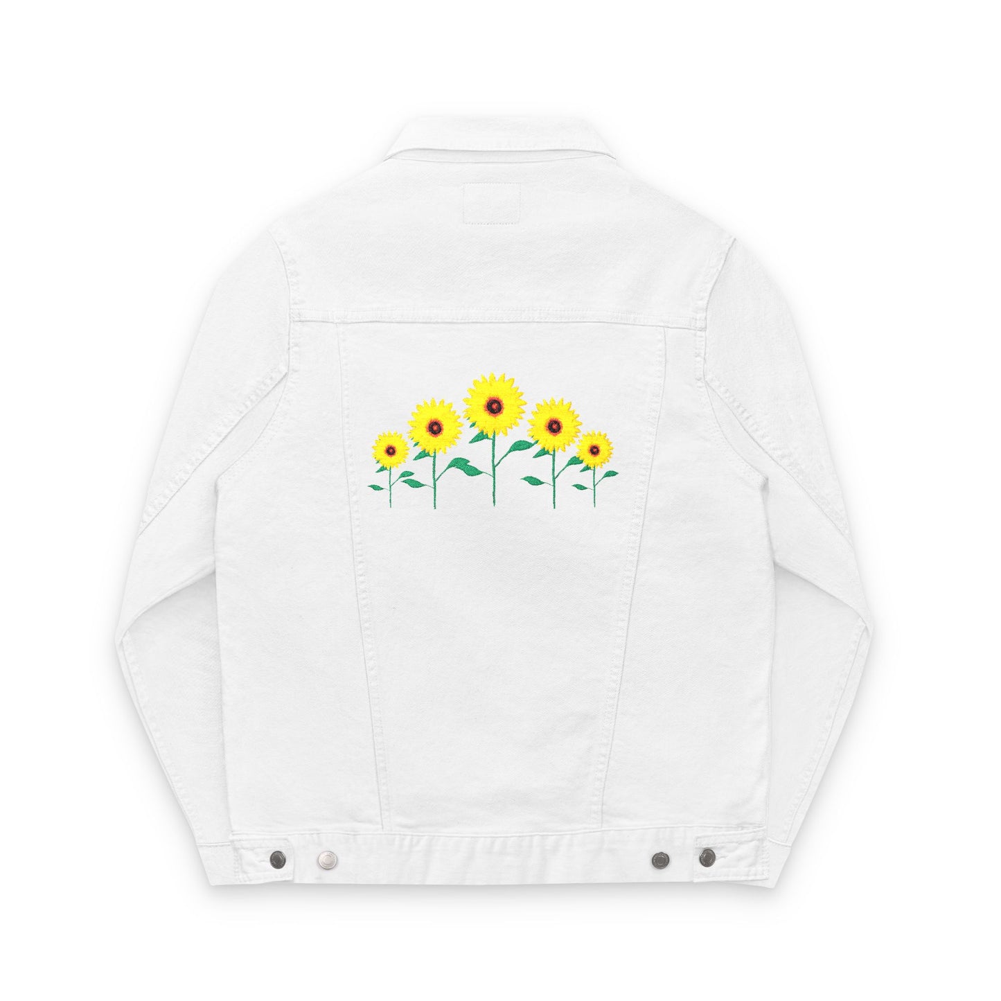 Sunflowers Embroidered Denim Jacket