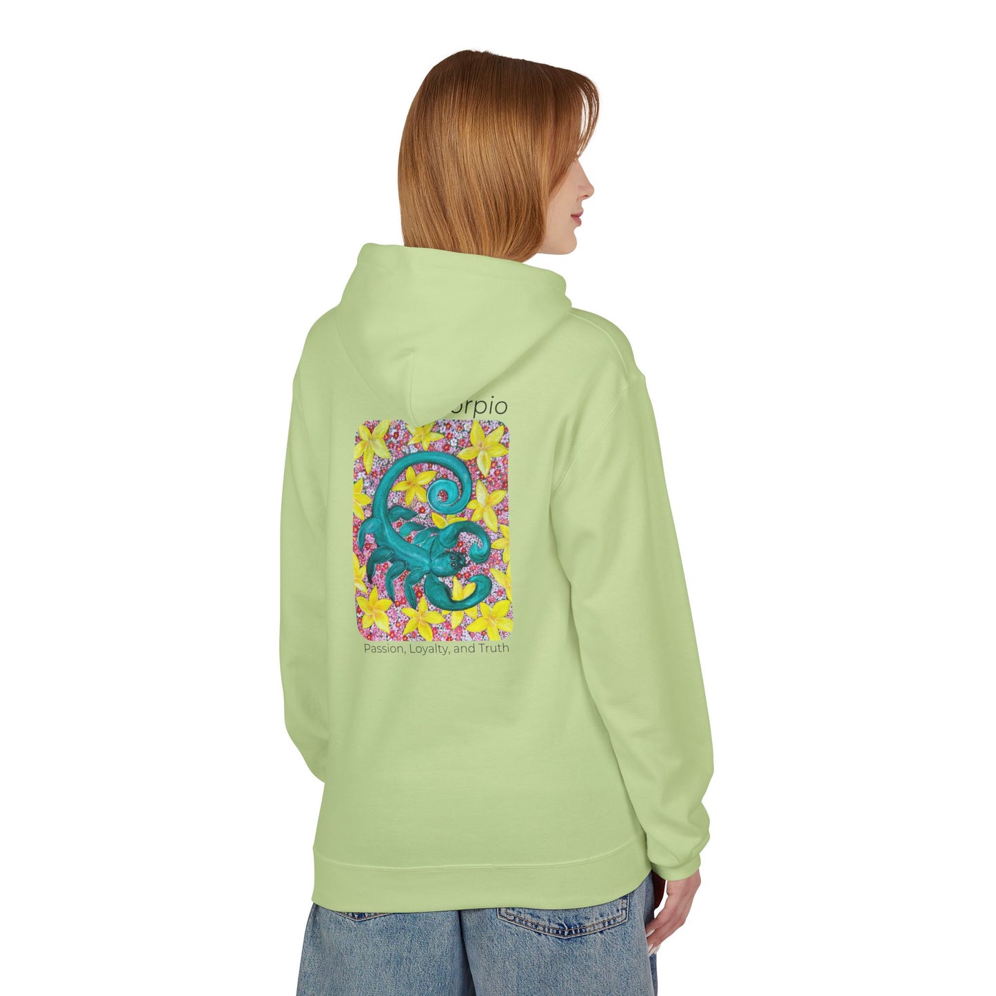 Scorpio Fleece Hoodie, Zodiac Sweatshirt, Astrology Pullover, Star Sign Gift, Horoscope Clothing