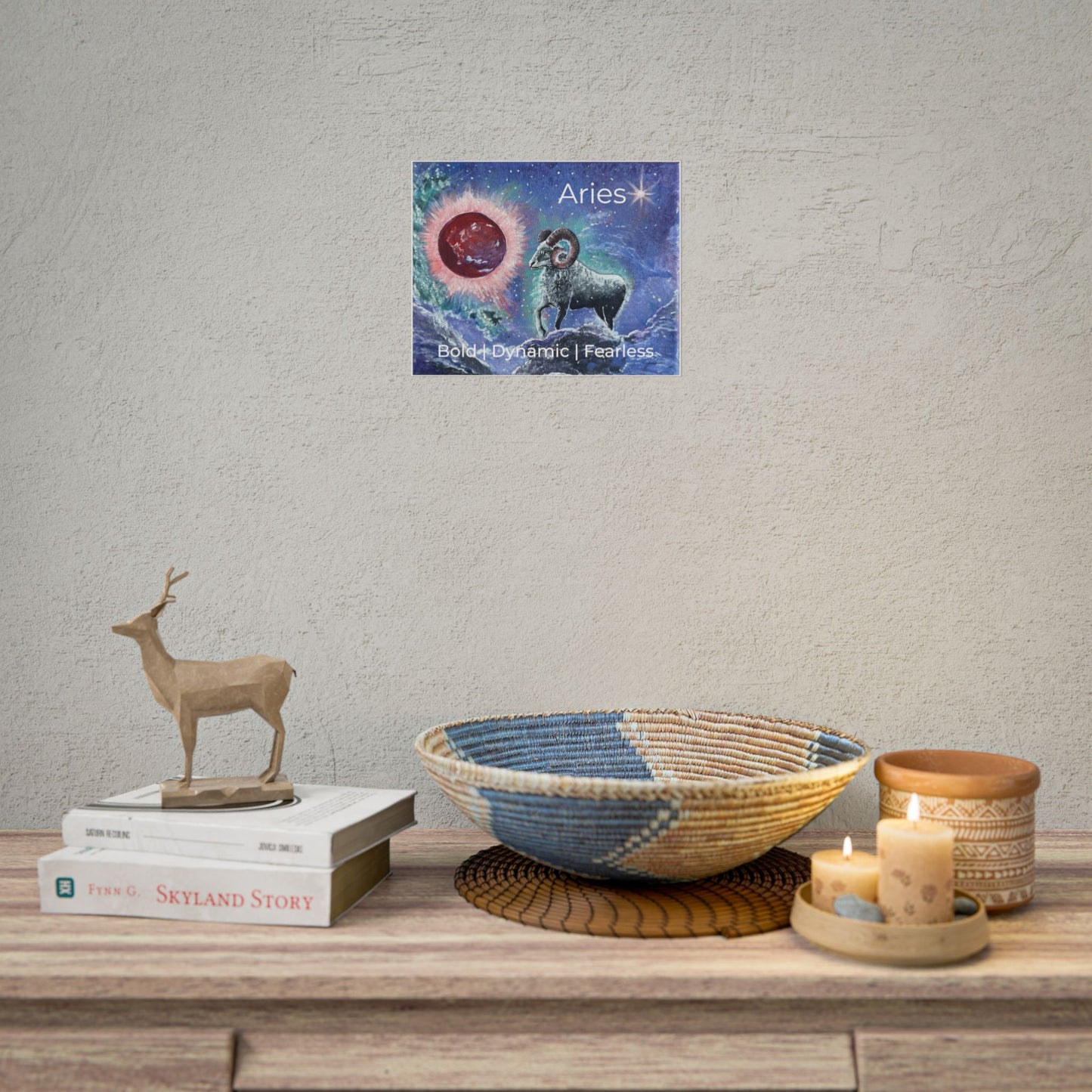 Aries Ram Zodiac Poster | Rolled Poster, Constellation Art