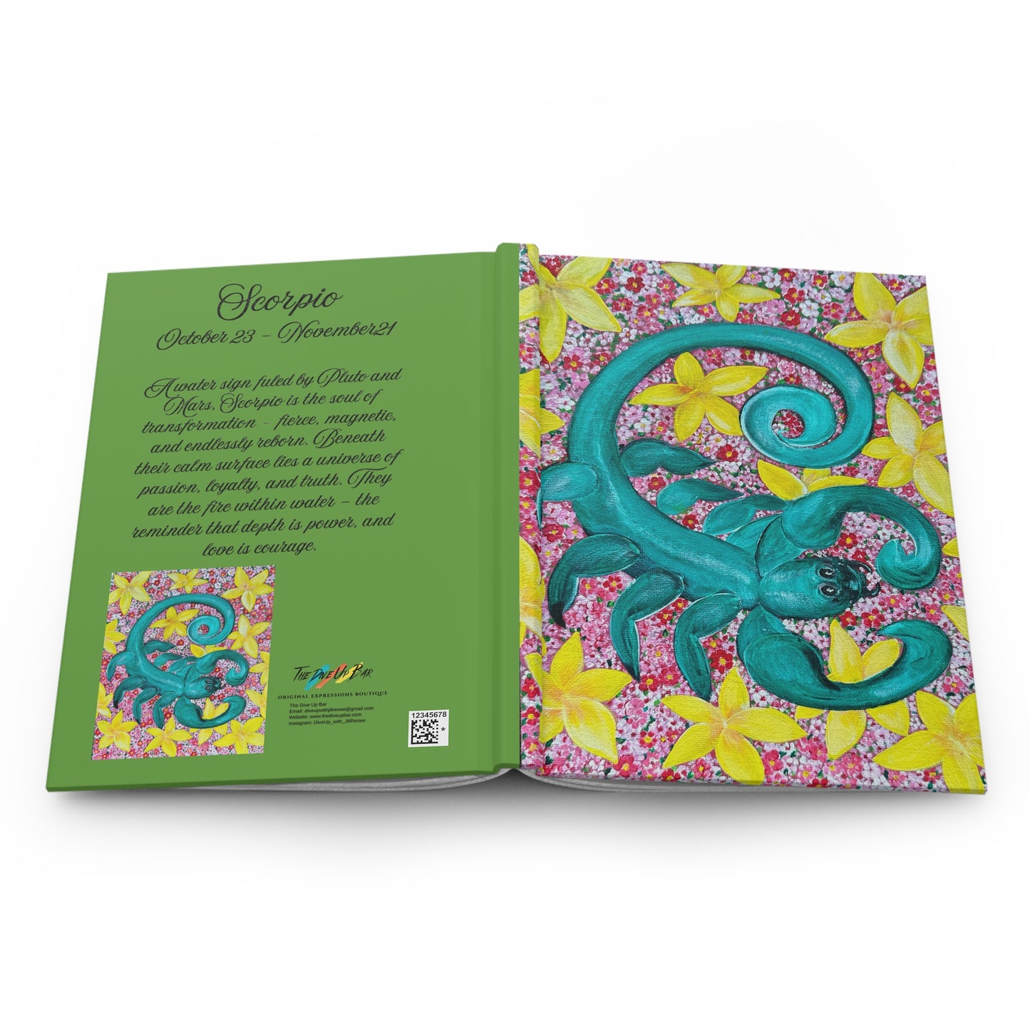 Scorpio Hardcover Journal, Zodiac Sign of Passion, Loyalty, and Truth - Matte Notebook, Astrology Gift, Unique Diary, Personalized