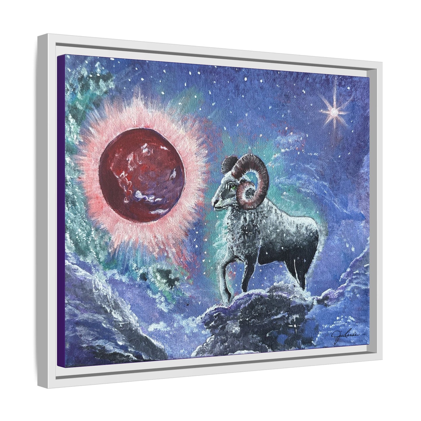 'Aries Ascending' Framed Canvas Print