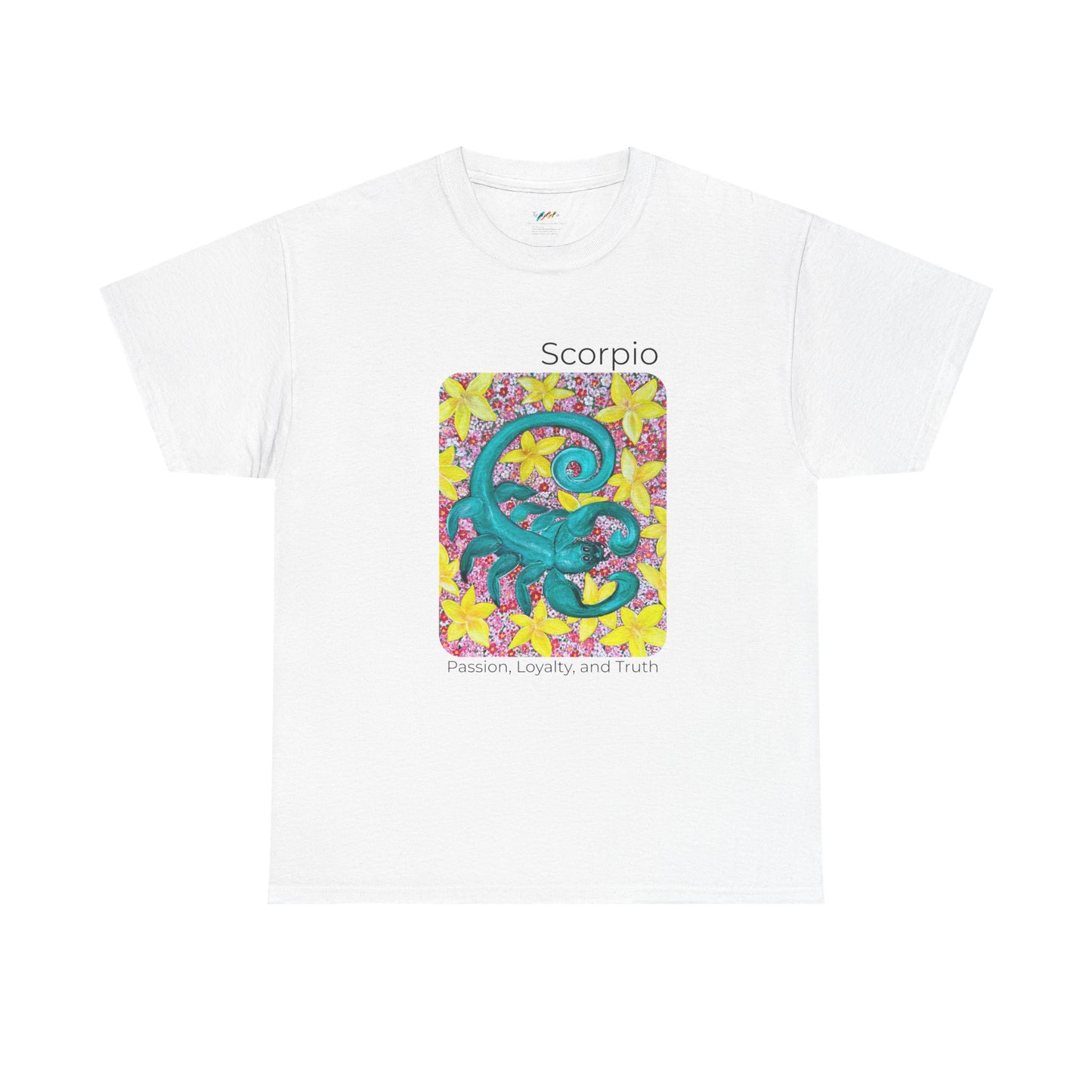 Scorpio Zodiac T-Shirt, Passion, Loyalty, and Truth, Horoscope Shirt, Colorful Tee, Unisex Heavy Cotton, Gift for Astrology Lovers, Birthday
