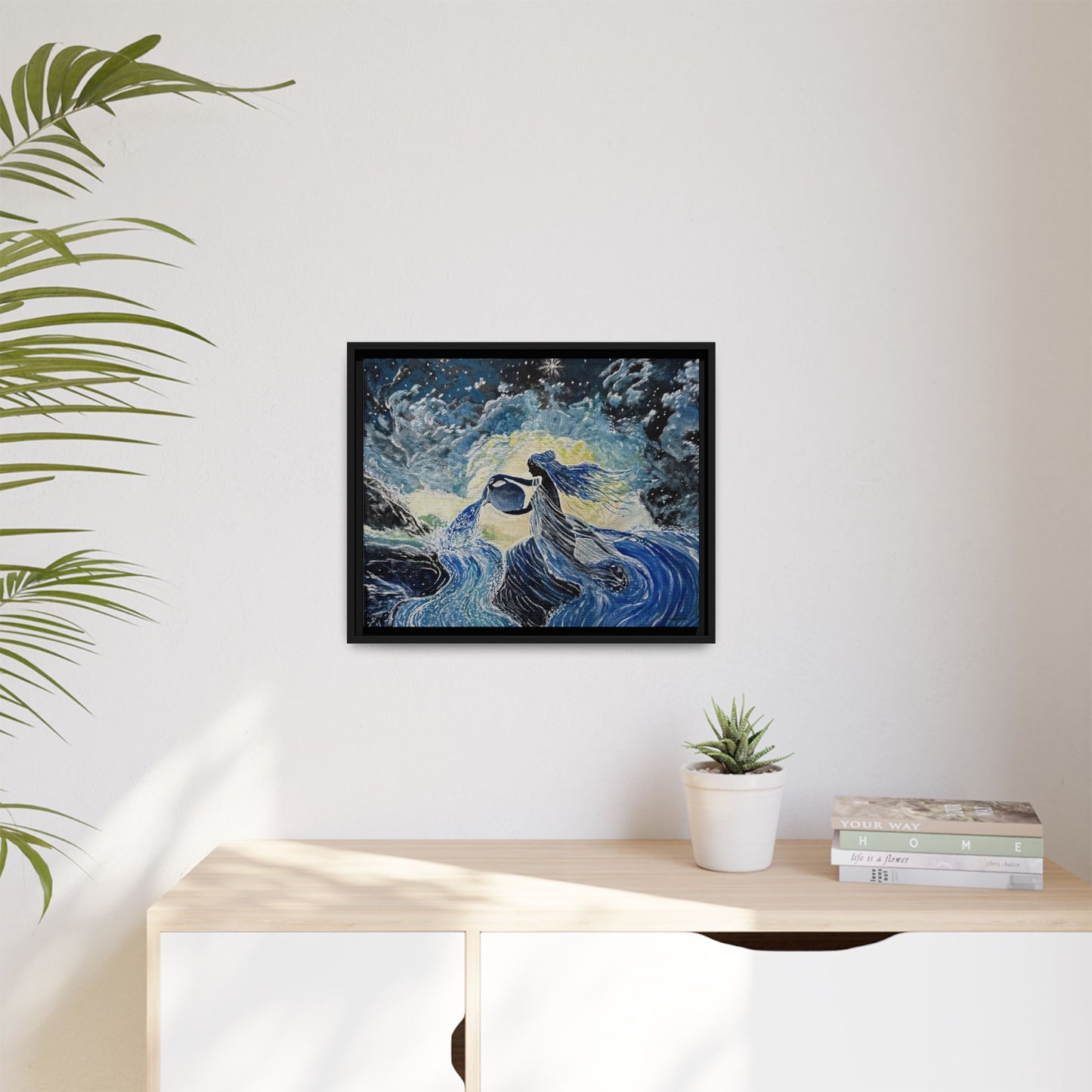 'Ethereal Aquarius' Framed Canvas Print