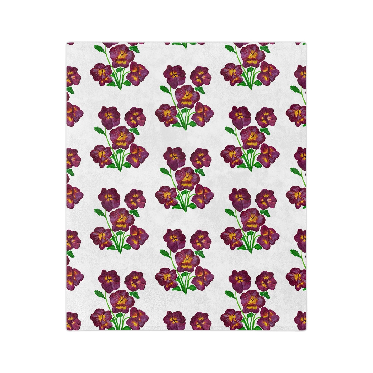 Chic Floral Blanket, painted pansies, Cozy Home Decor, Soft Throw Blanket, Ideal Gift for Women, Living Room Accent, Spring Decor