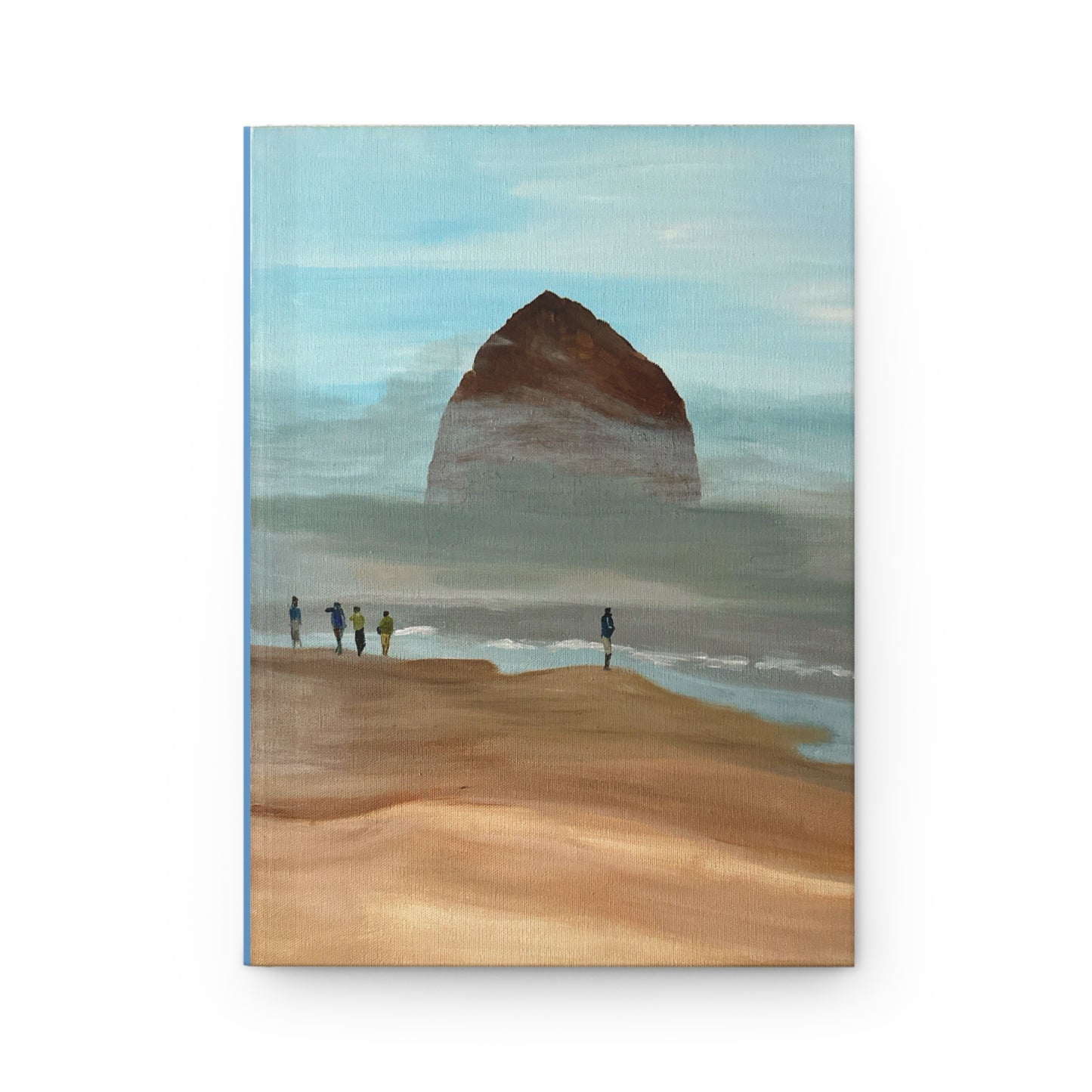 Matte Hardcover Journal, foggy Haystack Rock notebook, nature lover gift, writer's diary, travel planner, stationary essential, personal