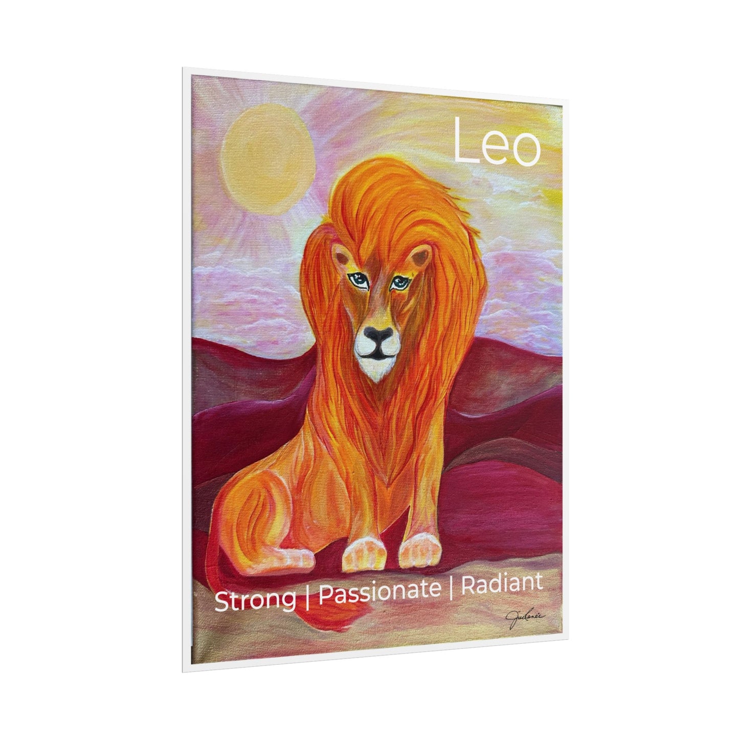 Majestic Leo the Lion Rolled Poster | Sunlit Savanna Animal Art Print