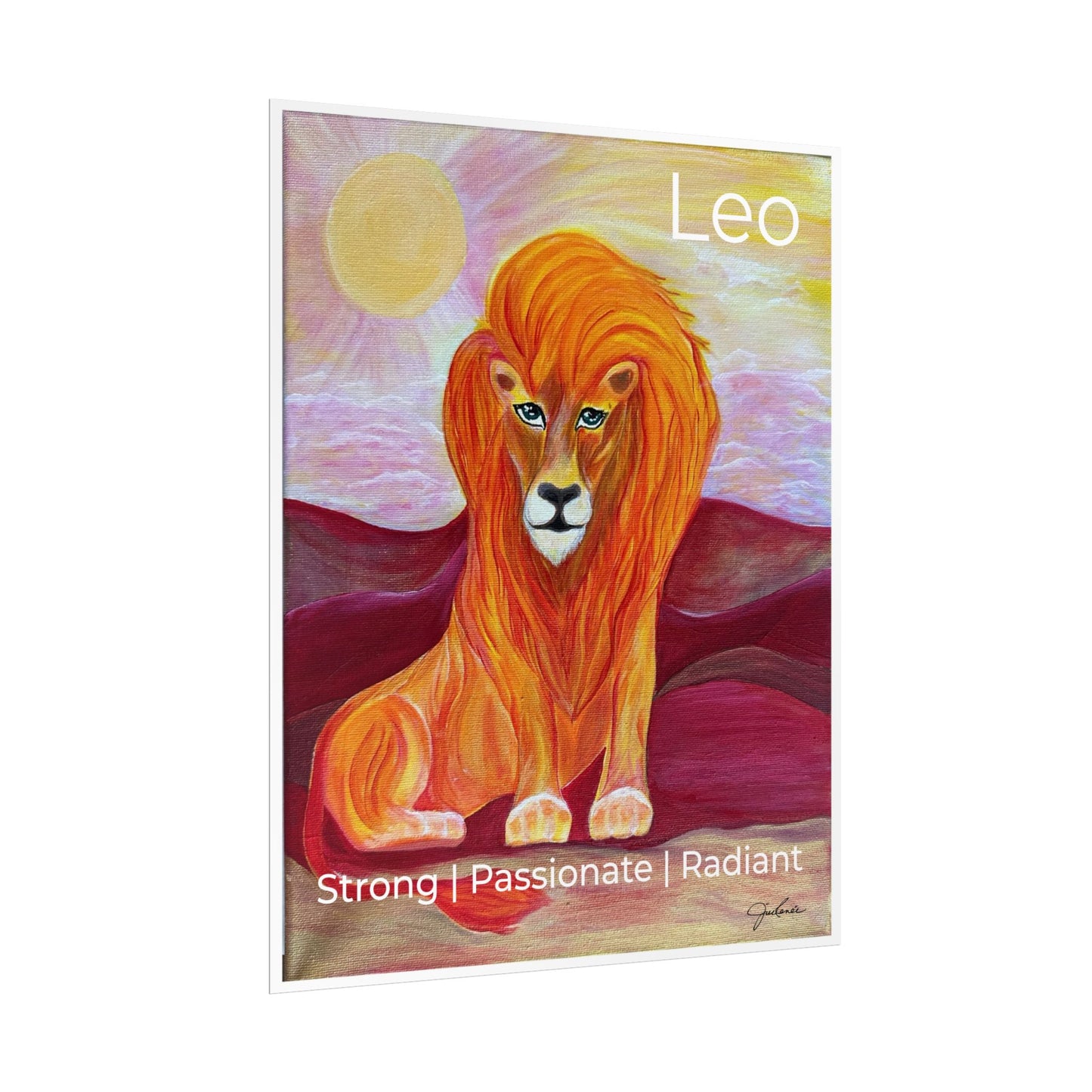 Majestic Leo the Lion Rolled Poster | Sunlit Savanna Animal Art Print