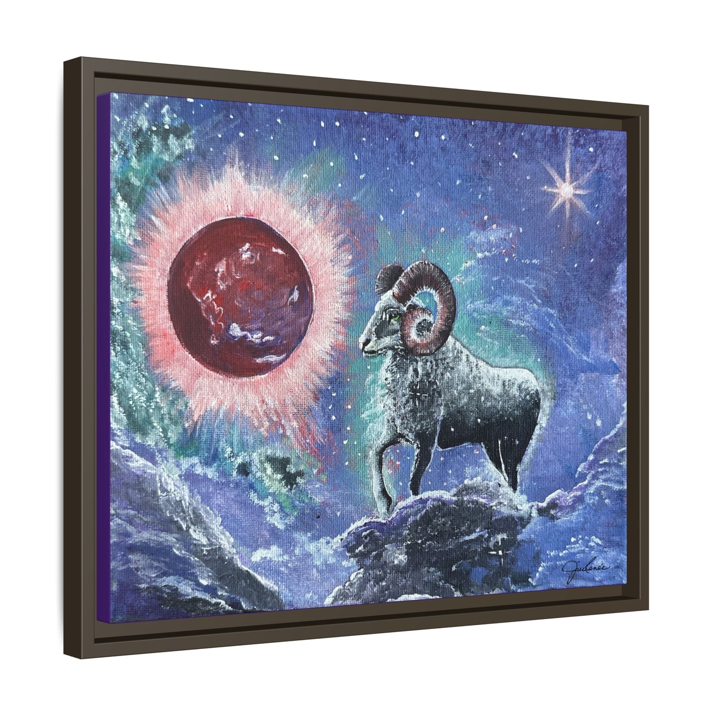 'Aries Ascending' Framed Canvas Print