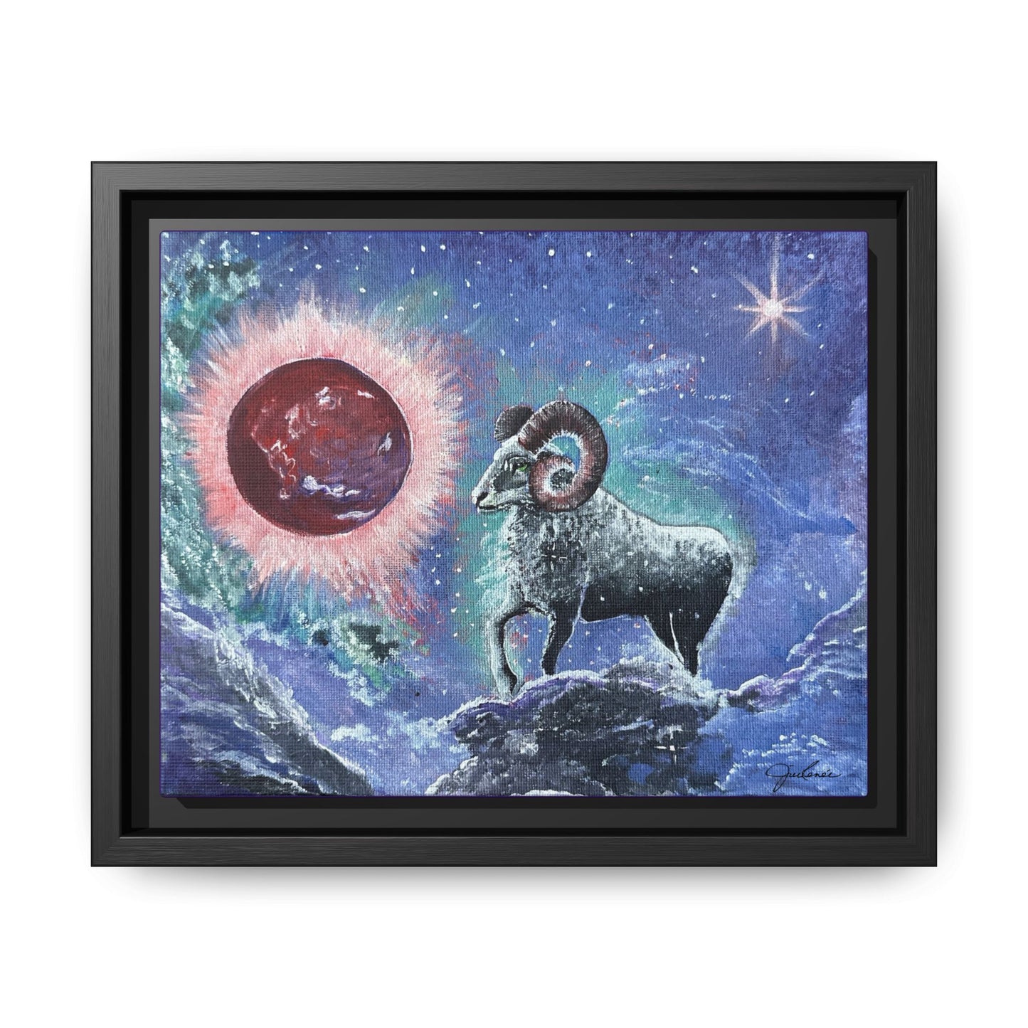 'Aries Ascending' Framed Canvas Print