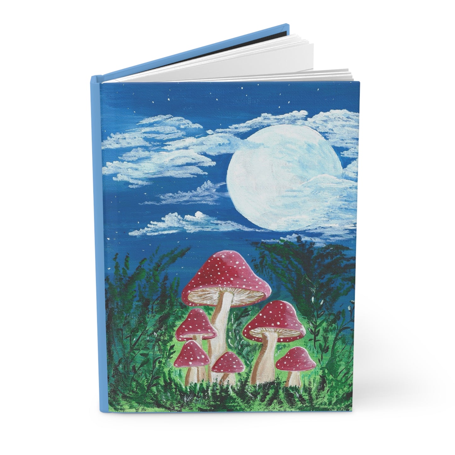 Hardcover Journal - Magically Moonlit Mushrooms