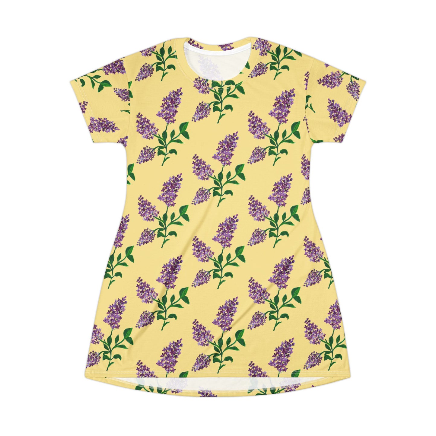 Lavender Sprigs T-Shirt Dress | All-Over Print