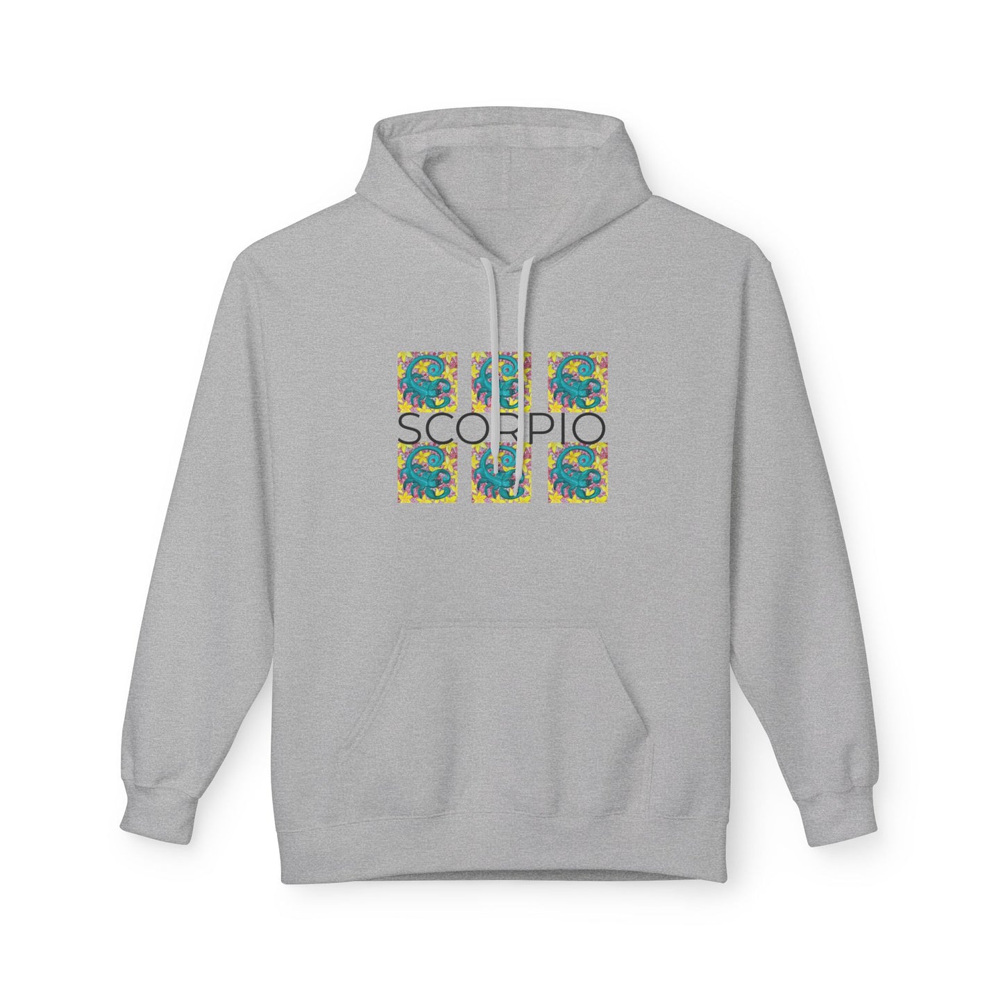 Scorpio Fleece Hoodie, Zodiac Sweatshirt, Astrology Pullover, Star Sign Gift, Horoscope Clothing