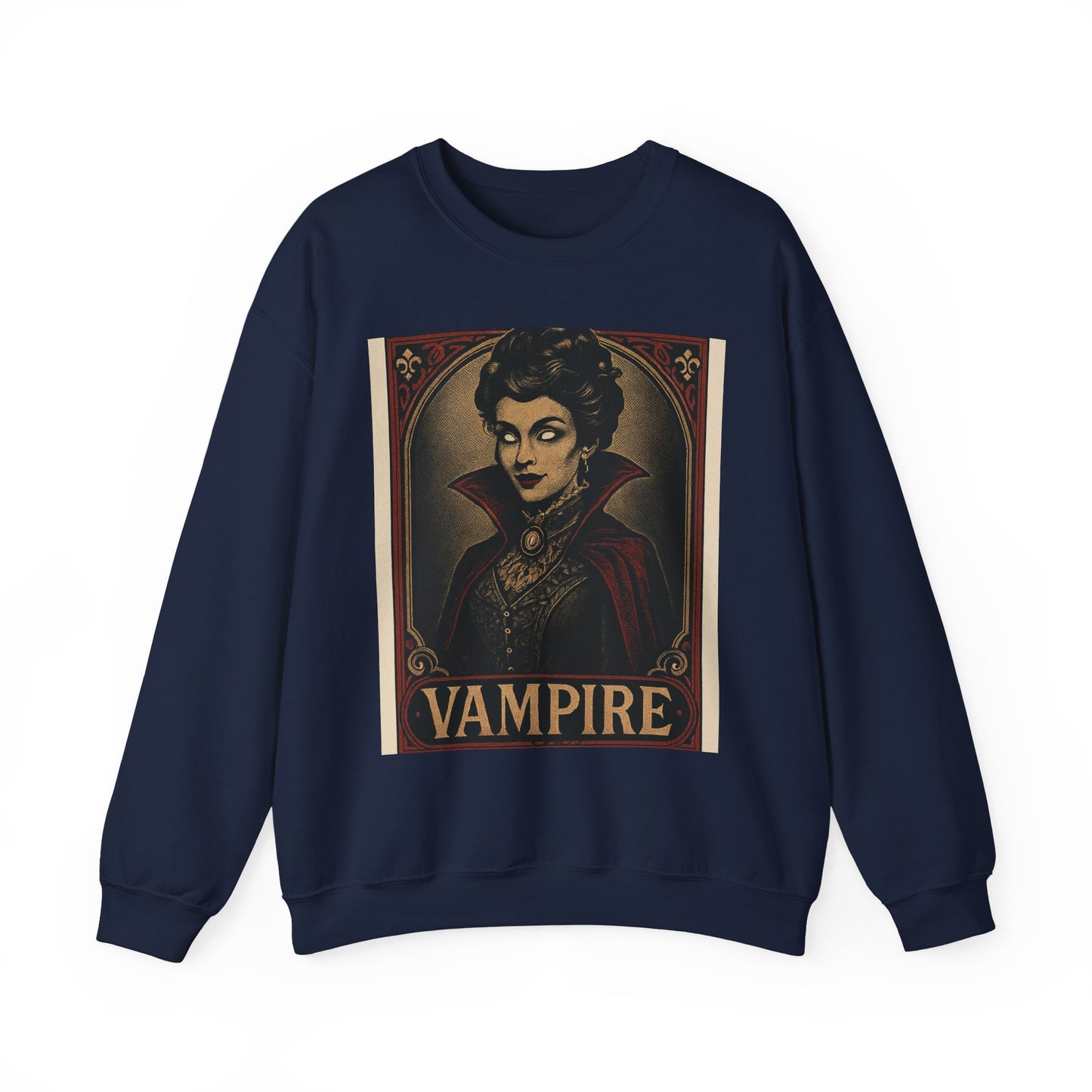 Vintage Style Spooky Vampire Crewneck Sweatshirt