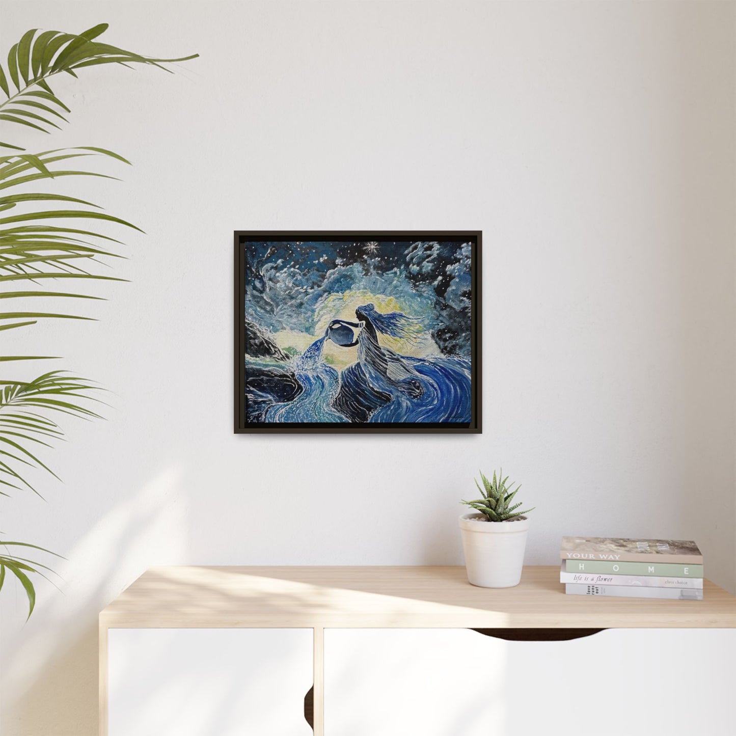 'Ethereal Aquarius' Framed Canvas Print