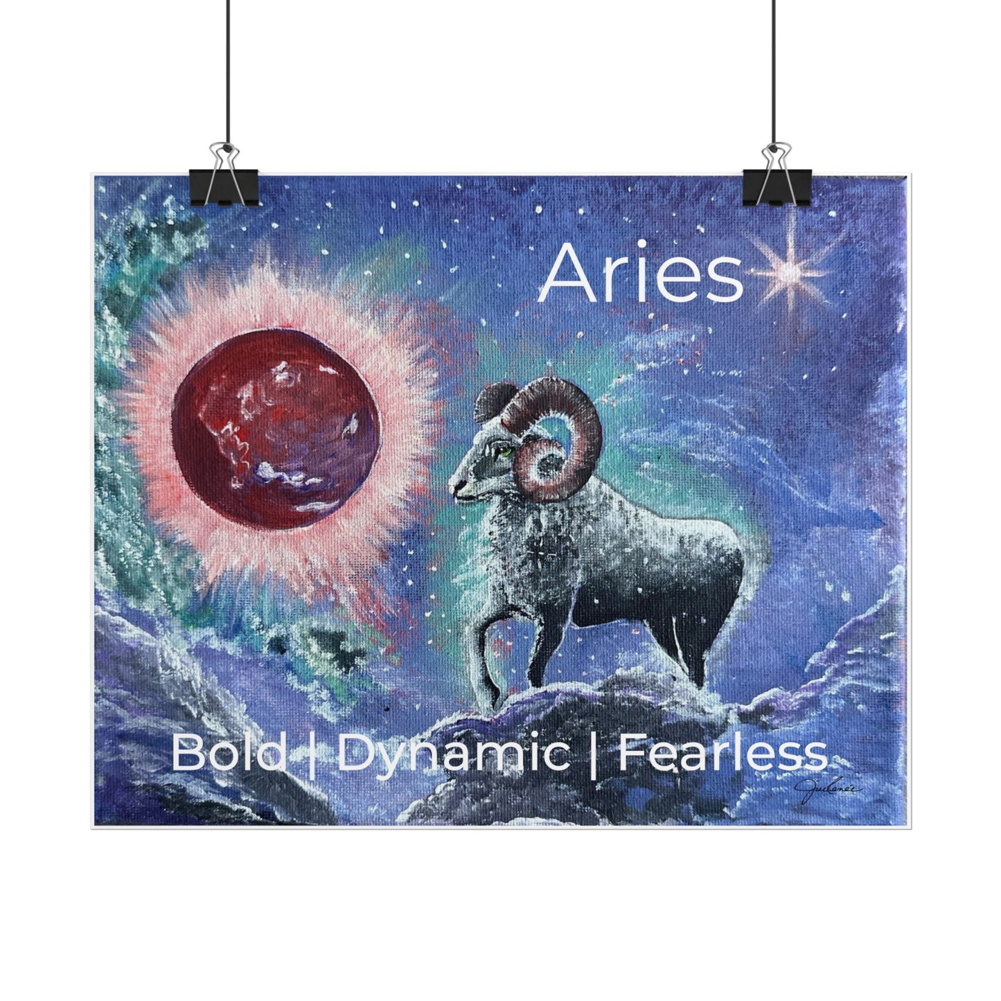 Aries Ram Zodiac Poster | Rolled Poster, Constellation Art