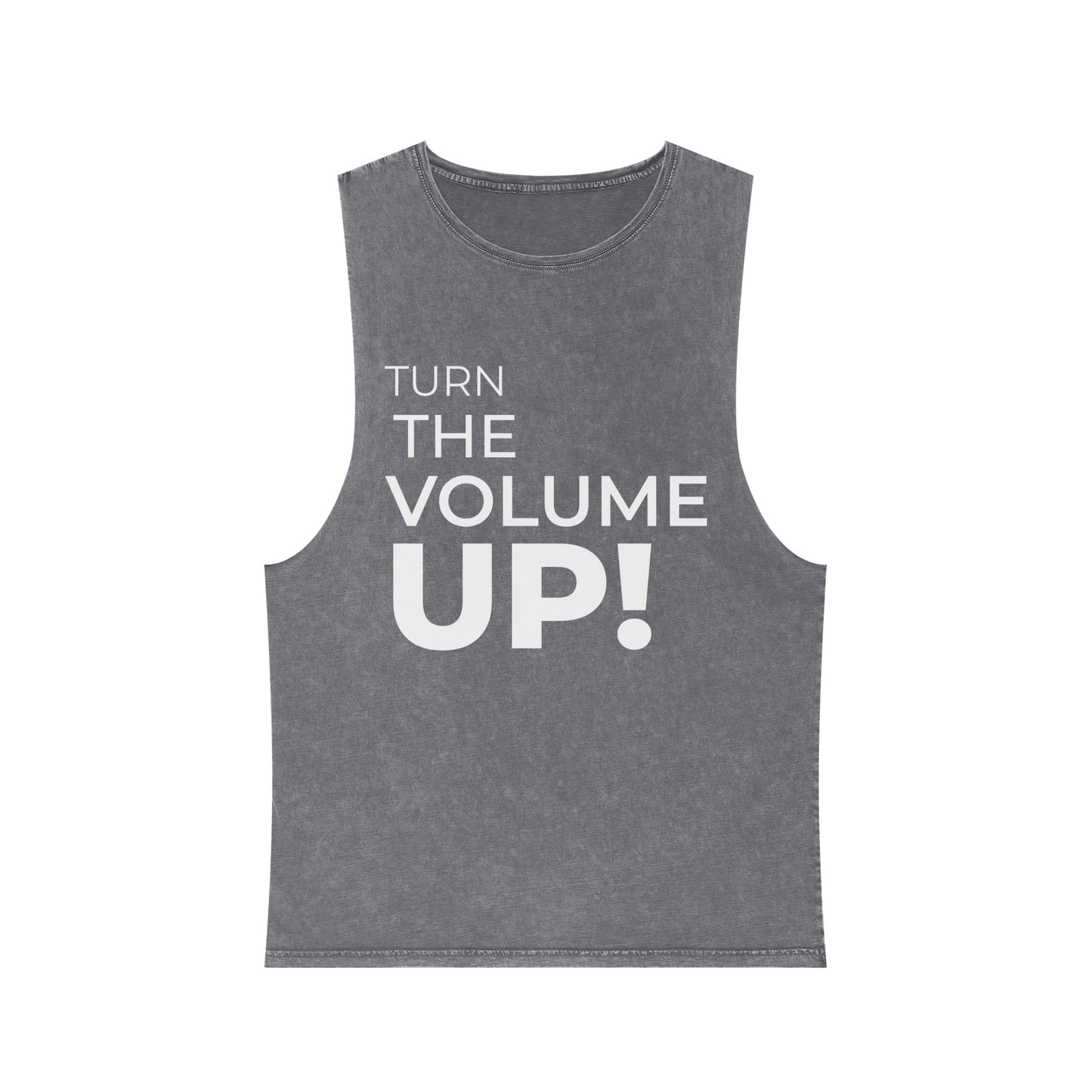 Stonewash Tank Top, Turn the volume Up Trending Shirt, Unisex Sleeveless Tee, Summer Concert Music Festival Apparel, Retro Distressed Top,