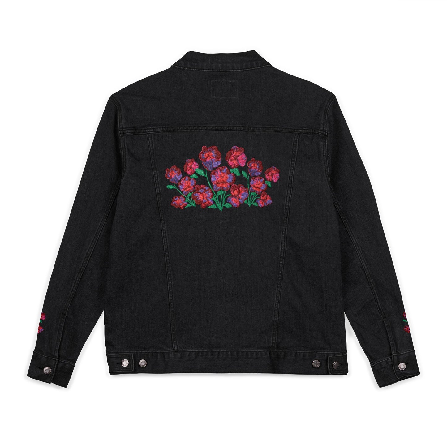Pansies! Embroidered Denim Jacket