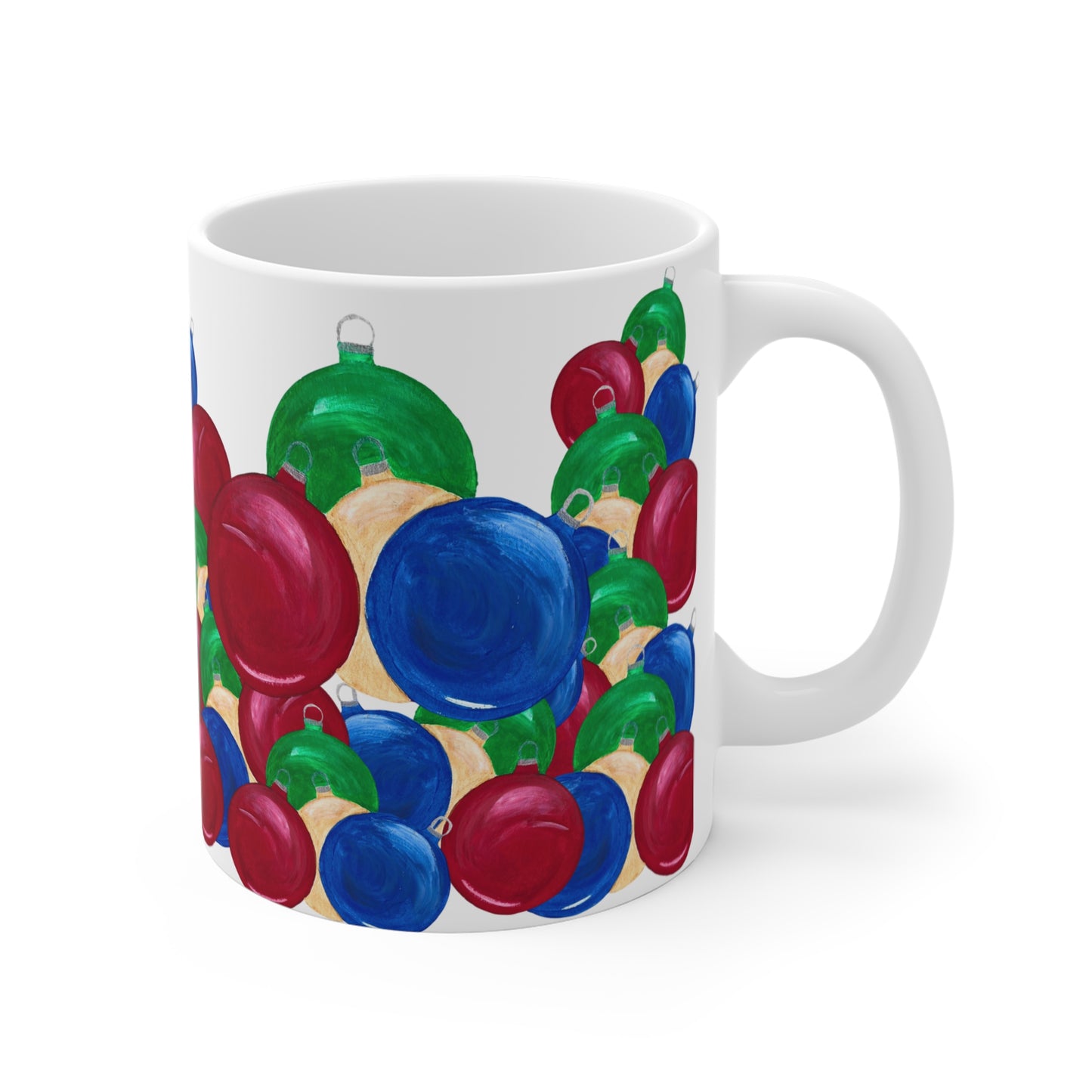 Christmas Ornament Mug - Merry Christmas Coffee Cup, Holiday Gift for Him, Her, Decorative Drinkware, Festive Kitchen Decor