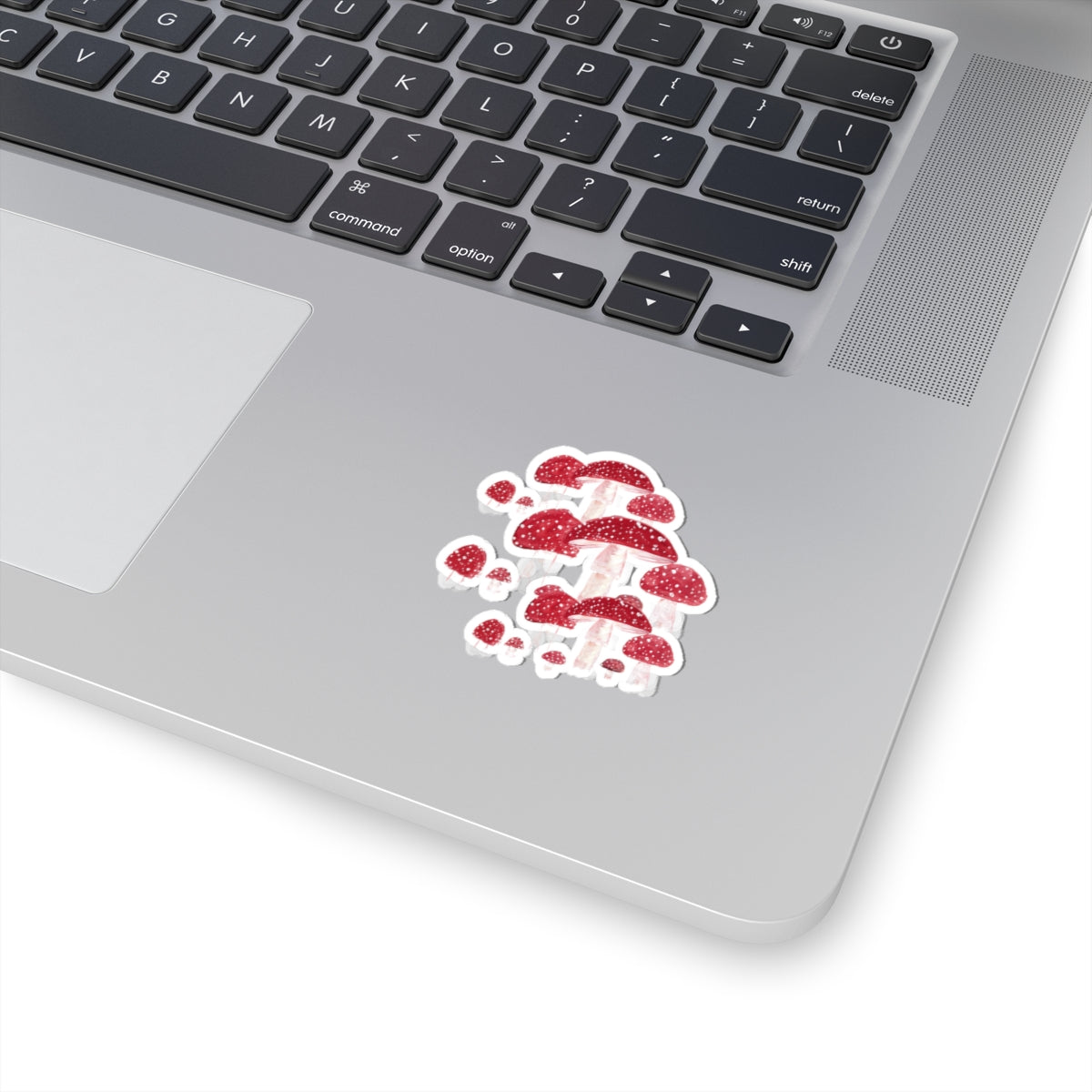 Red Toadstool Mushroom Sticker — Watercolor Fungi Kiss-Cut Decal