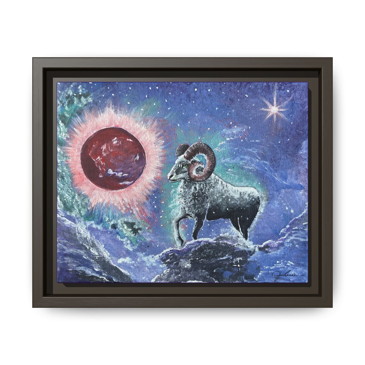 'Aries Ascending' Framed Canvas Print