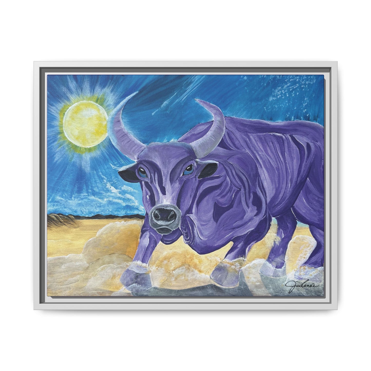 'Cecil's Taurus' Framed Canvas Print