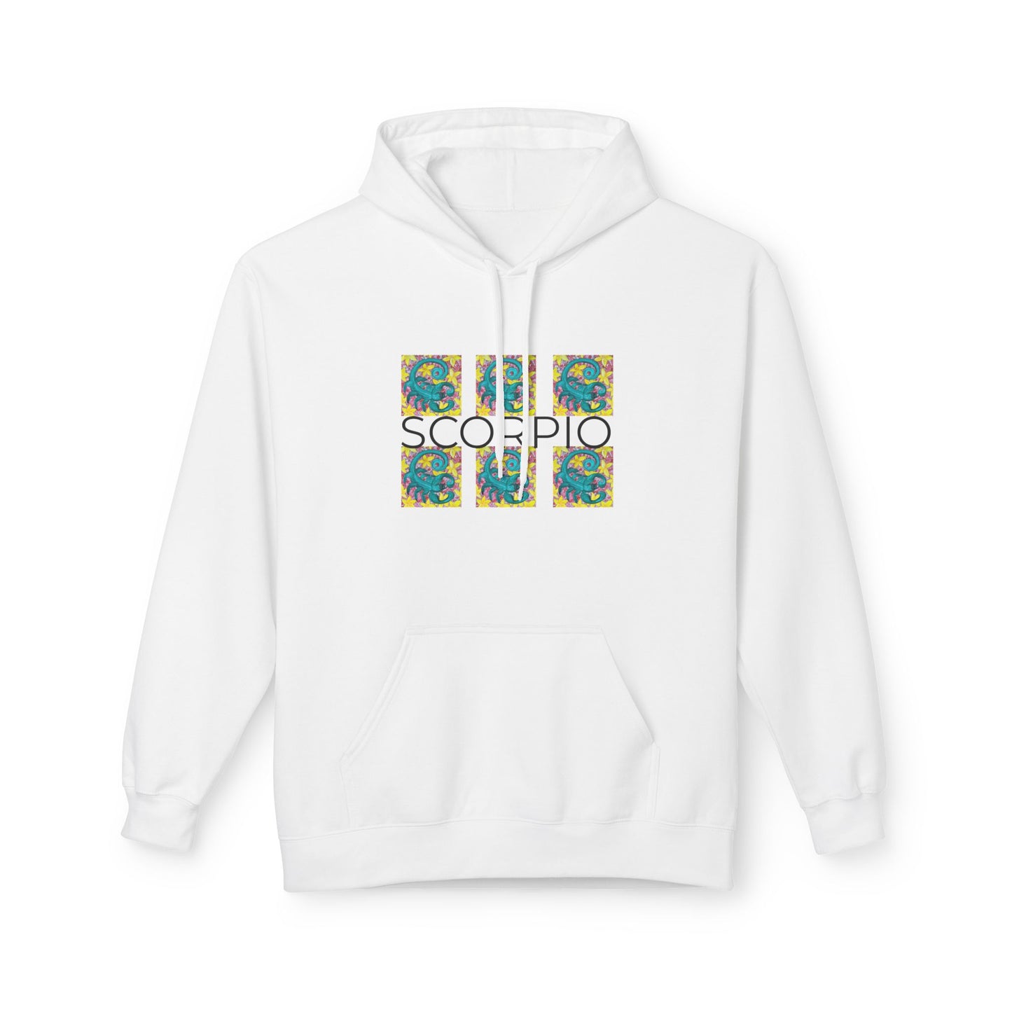 Scorpio Fleece Hoodie, Zodiac Sweatshirt, Astrology Pullover, Star Sign Gift, Horoscope Clothing