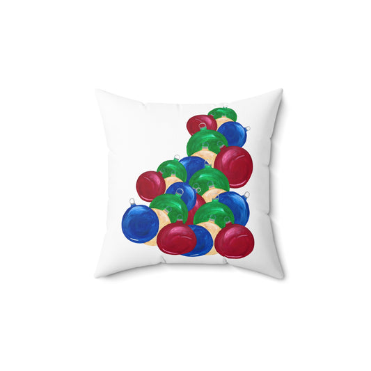 Colorful Holiday Ornament Pillow, Cozy Decorative Cushion for Christmas, Festive Home Decor, Gift Idea, Winter Celebration