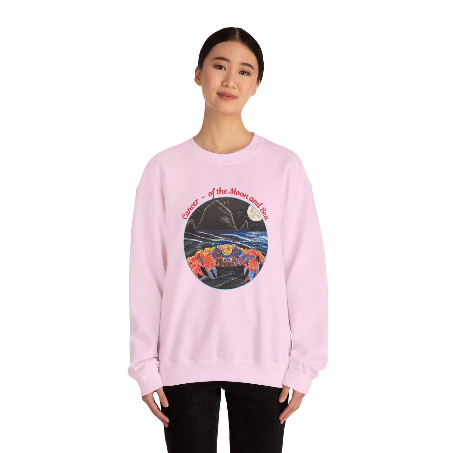 Cancer of the Moon and Sea Crewneck - Sweatshirt Inspirational and Colorful