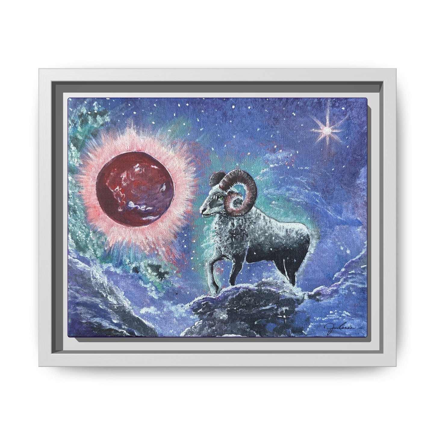 'Aries Ascending' Framed Canvas Print