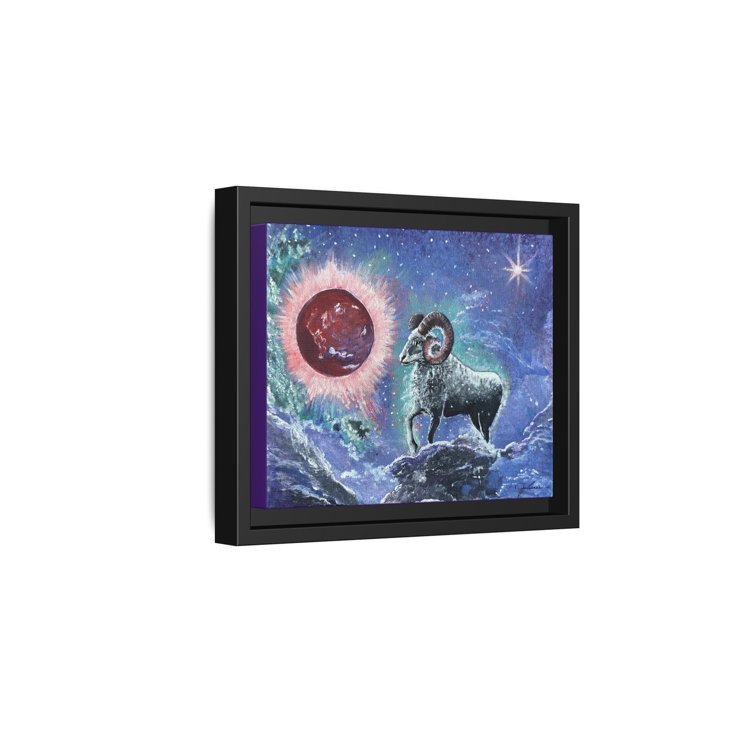 'Aries Ascending' Framed Canvas Print