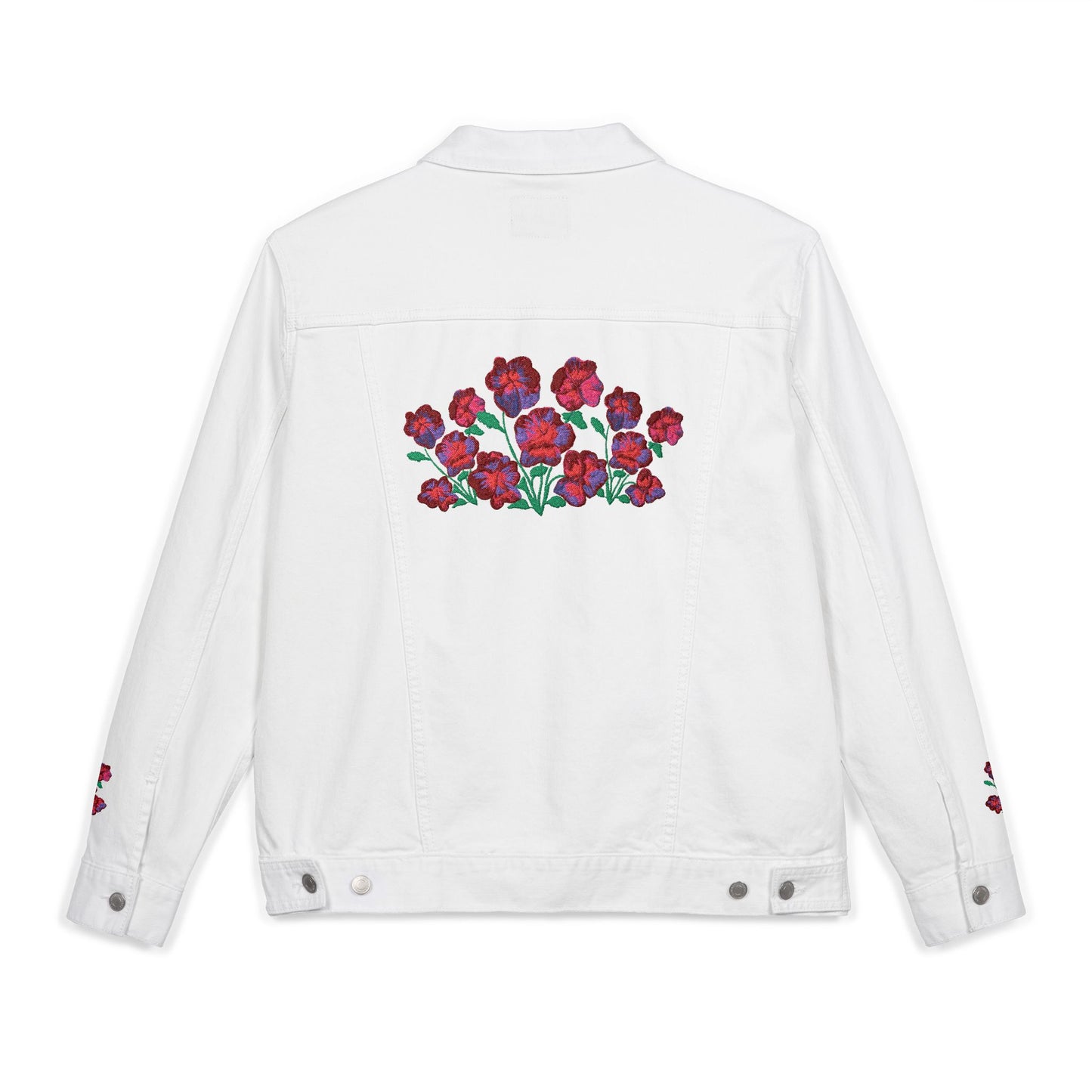 Pansies! Embroidered Denim Jacket
