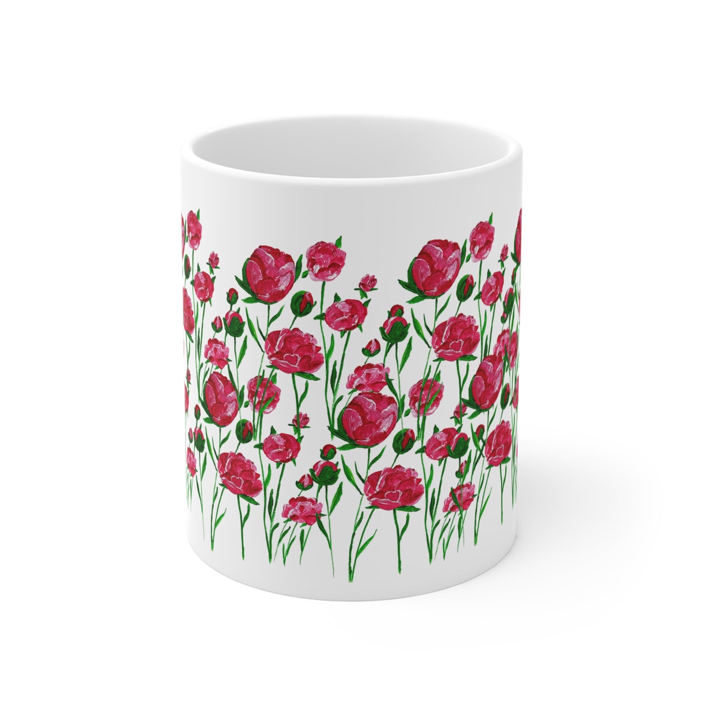 Peonies in Abundance - Ceramic Mug 11oz -