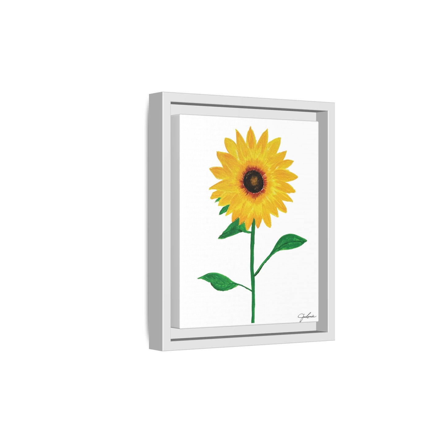 Framed Canvas Print ,  Sunflower! - Wall Art, Home Decor, Matte Canvas, Framed, Multi-color
