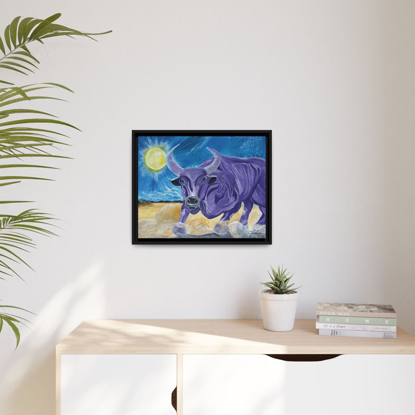 'Cecil's Taurus' Framed Canvas Print