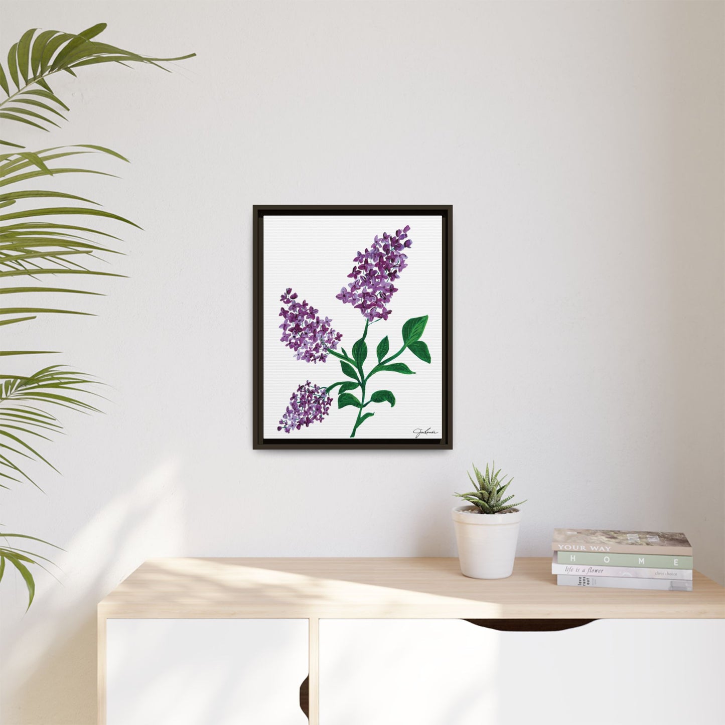 Framed Canvas Print ,  Lilacs! - Wall Art, Home Decor, Matte Canvas, Framed, Multi-color