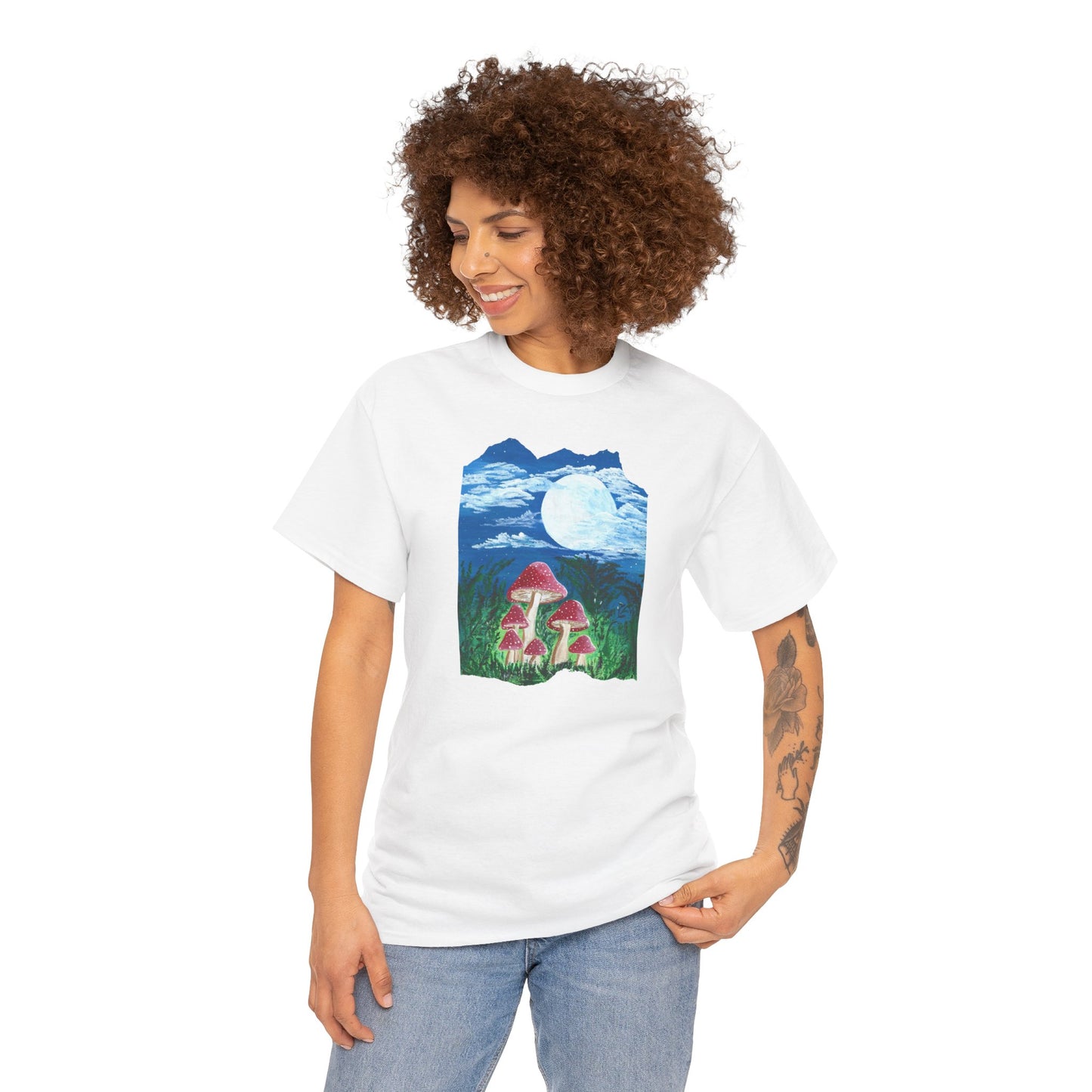 Magically Moonlit Mushrooms - T-Shirt