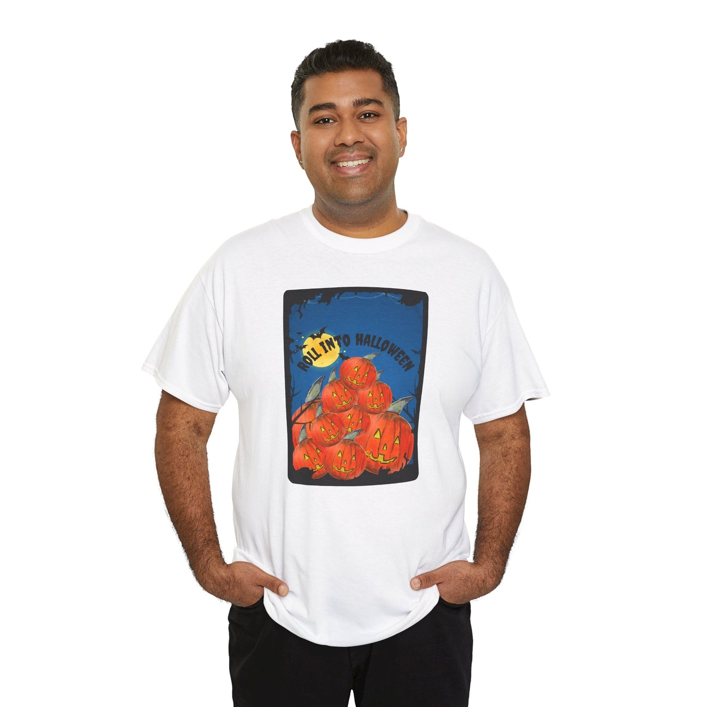 Pumpkin Pile T-Shirt | Halloween Jack-o'-Lantern Illustration