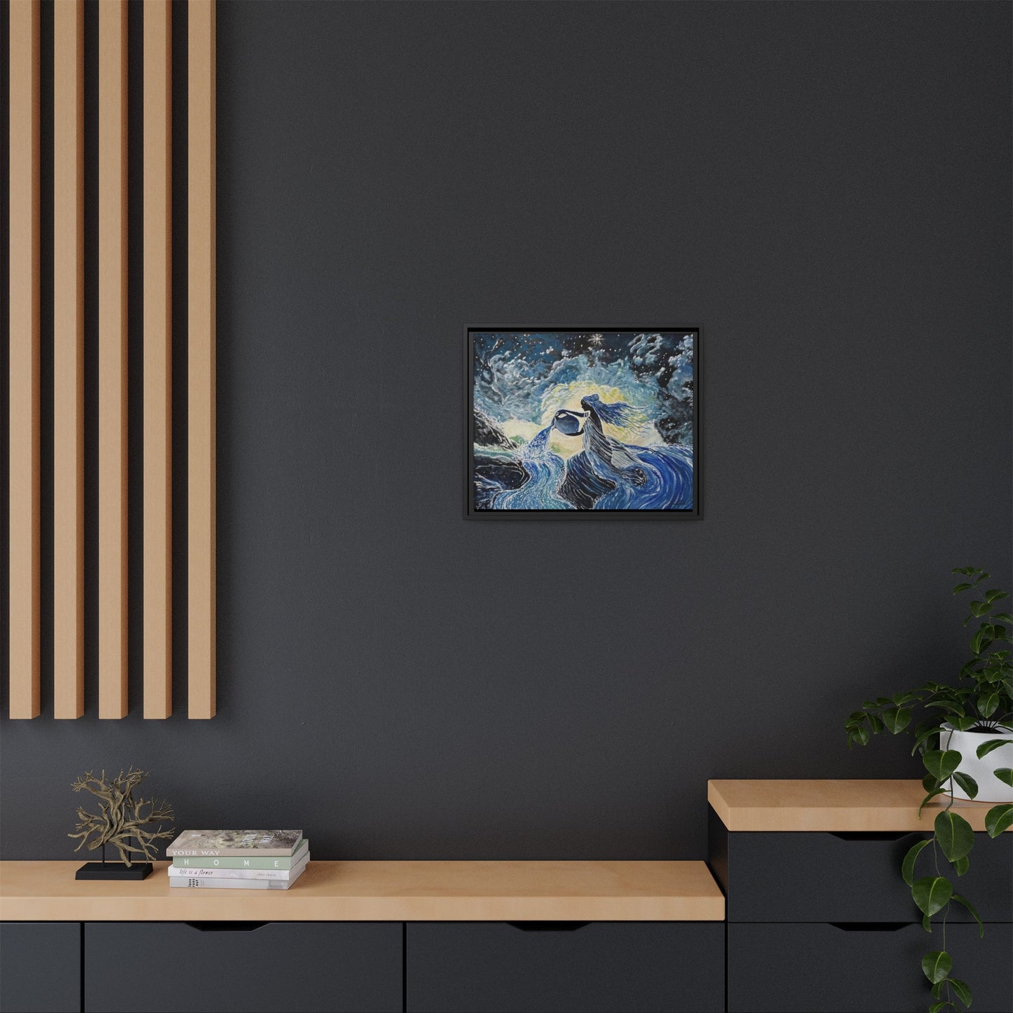 'Ethereal Aquarius' Framed Canvas Print