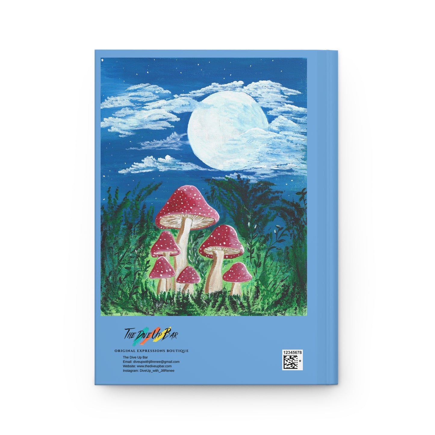 Hardcover Journal - Magically Moonlit Mushrooms