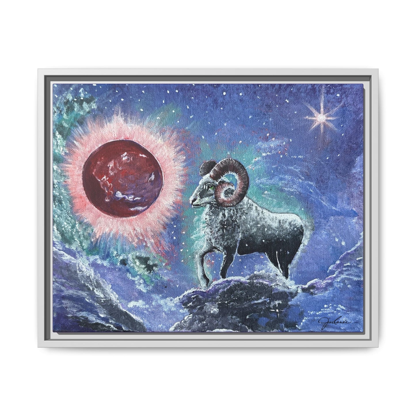 'Aries Ascending' Framed Canvas Print