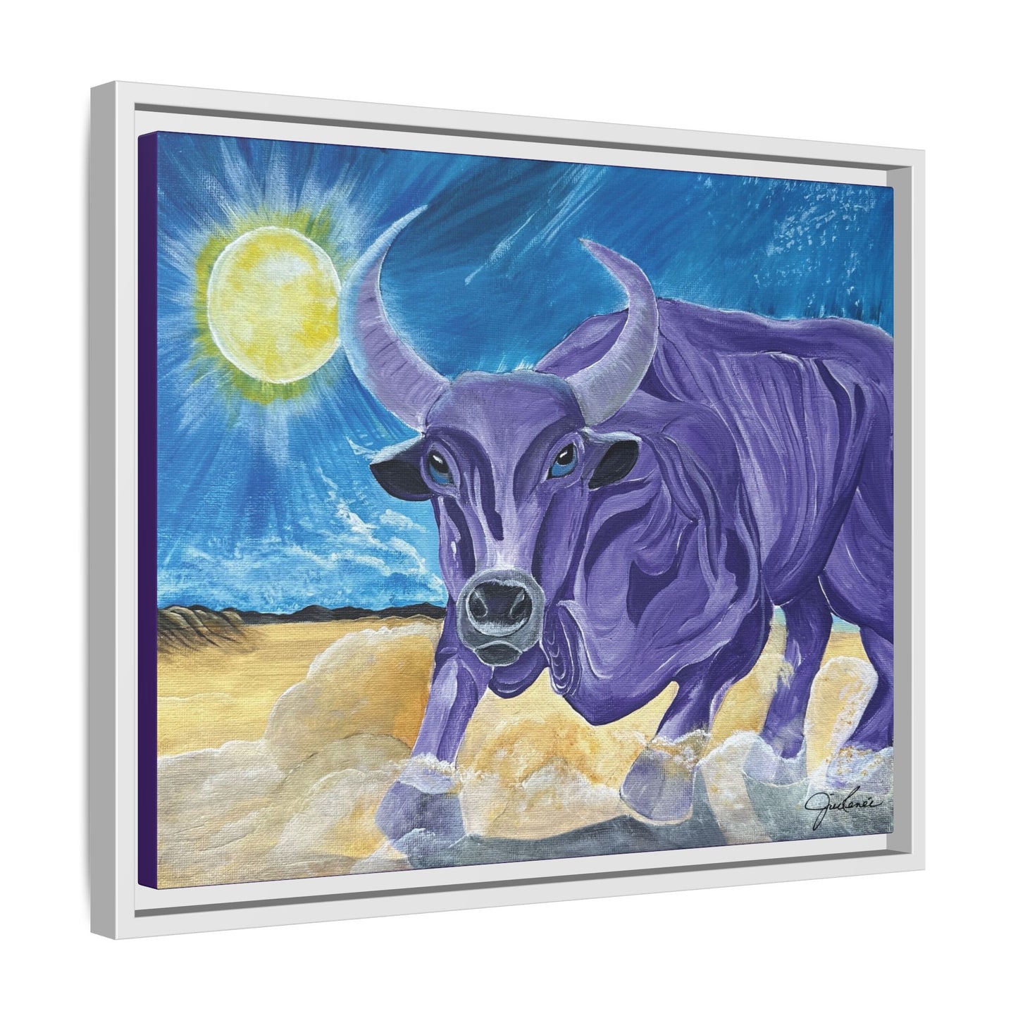 'Cecil's Taurus' Framed Canvas Print