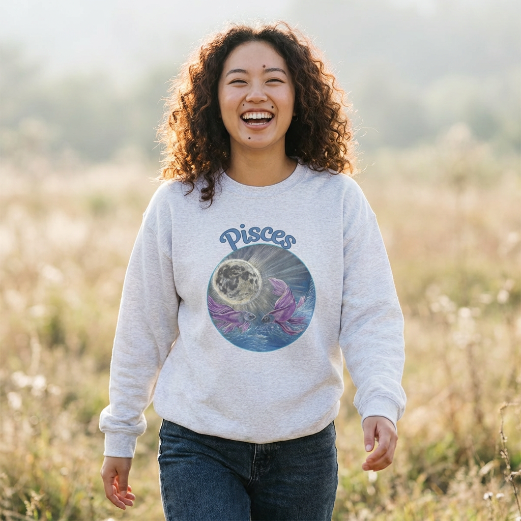 Pisces Crewneck - Sweatshirt Inspirational and Colorful