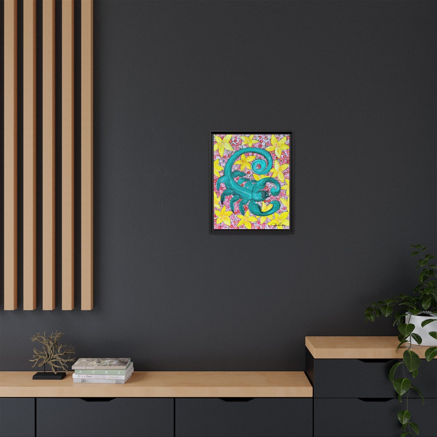 Canvas Print, Scorpio Framed Wall Art - Rebirth in Bloom, Astrology Home Decor, Scorpio Gift, Zodiac Sign Art, Truth and Transformation