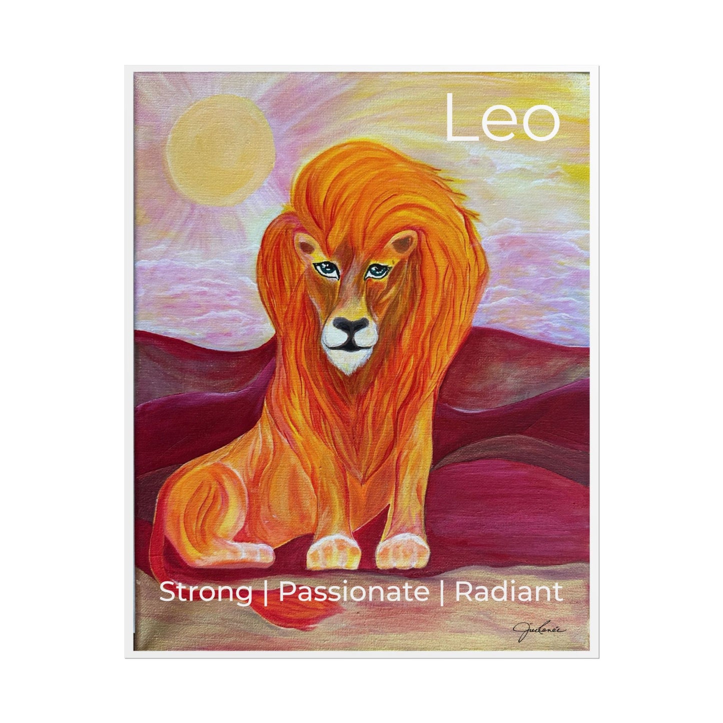Majestic Leo the Lion Rolled Poster | Sunlit Savanna Animal Art Print